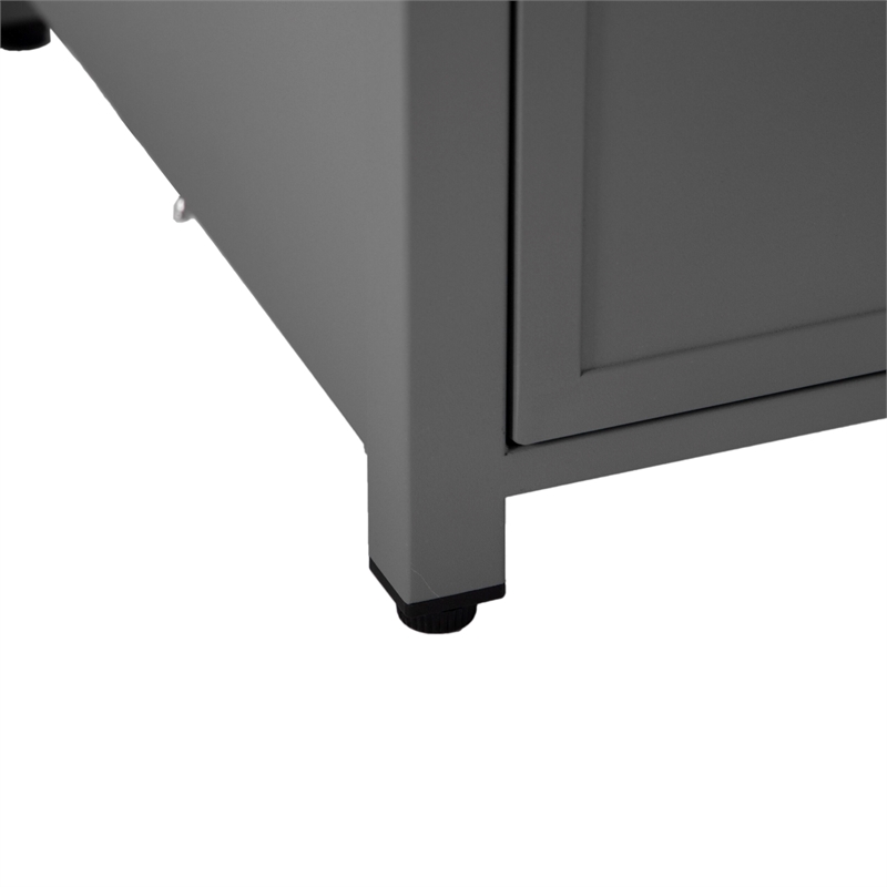 LeisureMod Walbrooke Outdoor Patio Square Aluminum Tank Holder Gray