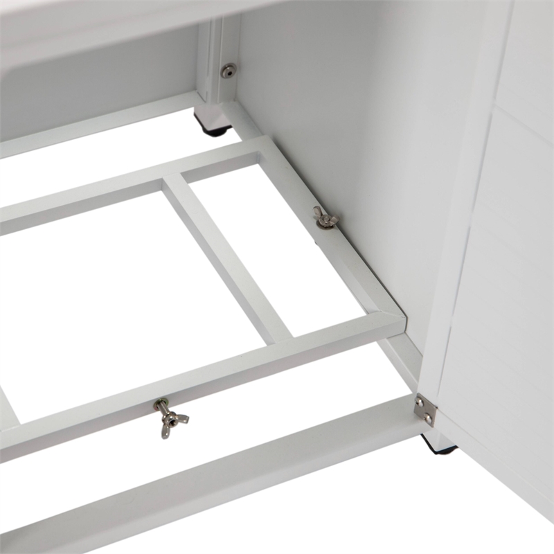 LeisureMod Walbrooke Outdoor Patio Square Aluminum Tank Holder White