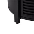 LeisureMod Walbrooke Patio Round Aluminum Tank Holder with Slats Design Black
