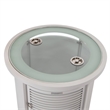 LeisureMod Walbrooke Patio Round Aluminum Tank Holder with Slats Design White