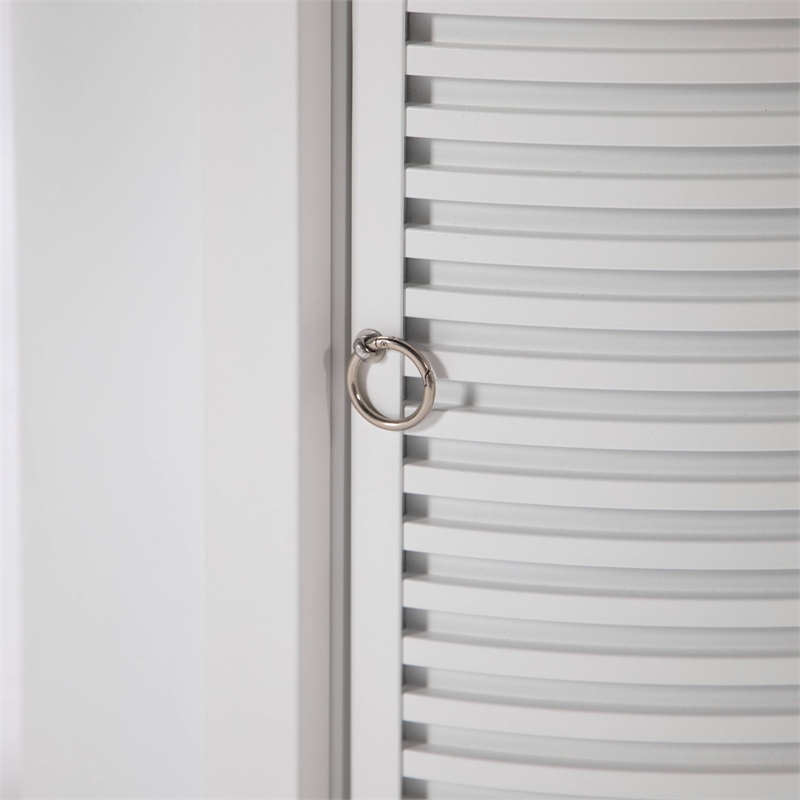 LeisureMod Walbrooke Patio Round Aluminum Tank Holder with Slats Design White