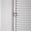 LeisureMod Walbrooke Patio Round Aluminum Tank Holder with Slats Design White