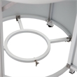 LeisureMod Walbrooke Patio Round Aluminum Tank Holder with Slats Design White