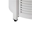 LeisureMod Walbrooke Patio Round Aluminum Tank Holder with Slats Design White