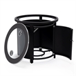 LeisureMod Walbrooke Outdoor Patio Round Aluminum Tank Holder Black