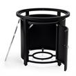 LeisureMod Walbrooke Outdoor Patio Round Aluminum Tank Holder Black
