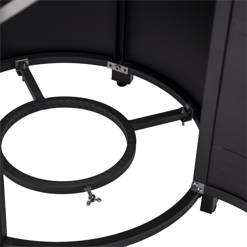 LeisureMod Walbrooke Outdoor Patio Round Aluminum Tank Holder Black