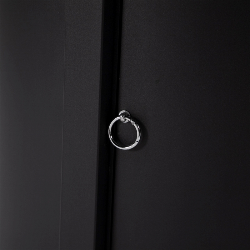LeisureMod Walbrooke Outdoor Patio Round Aluminum Tank Holder Black