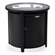 LeisureMod Walbrooke Outdoor Patio Round Aluminum Tank Holder Black