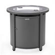 LeisureMod Walbrooke Outdoor Patio Round Aluminum Tank Holder Gray