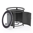 LeisureMod Walbrooke Outdoor Patio Round Aluminum Tank Holder Gray