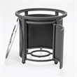 LeisureMod Walbrooke Outdoor Patio Round Aluminum Tank Holder Gray