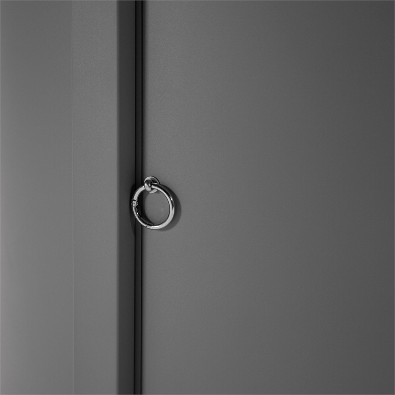 LeisureMod Walbrooke Outdoor Patio Round Aluminum Tank Holder Gray