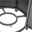 LeisureMod Walbrooke Outdoor Patio Round Aluminum Tank Holder Gray