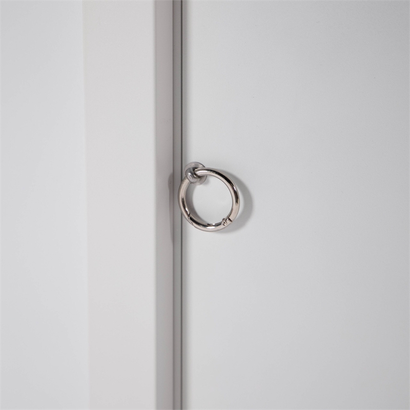 LeisureMod Walbrooke Outdoor Patio Round Aluminum Tank Holder White