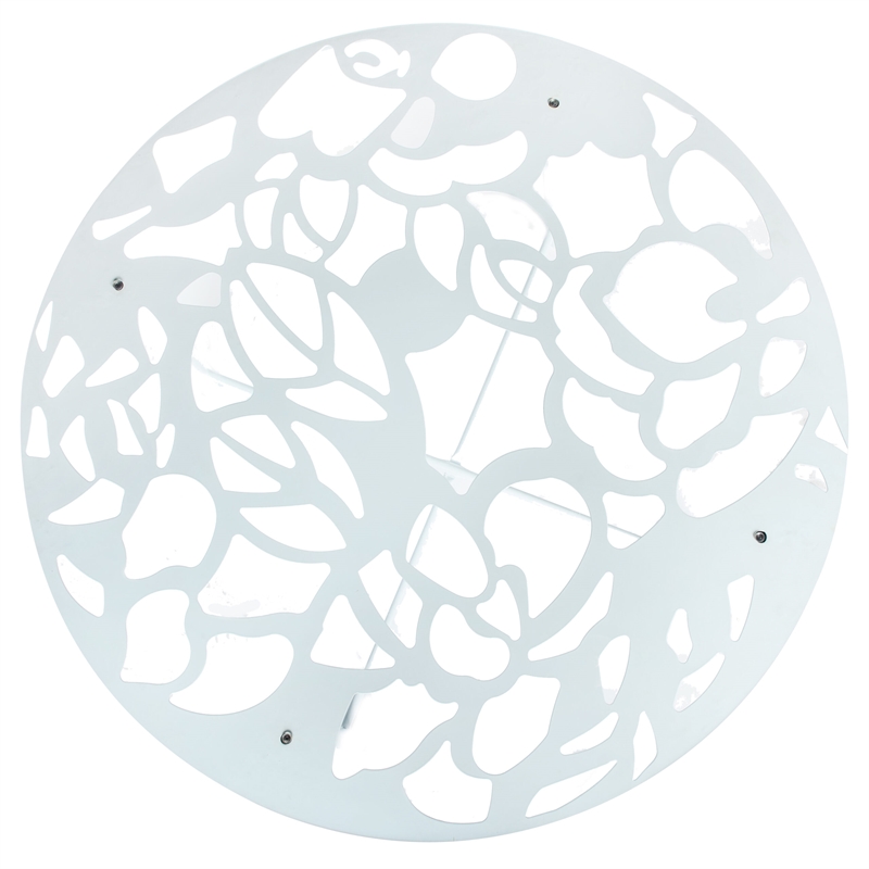 LeisureMod Devon 5-Piece Aluminum Dining Set with Table and 4 Armchairs White