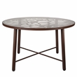 Leisuremod Devon 7-Piece Aluminum Dining Set with Table and 6 Armchairs Brown