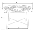Leisuremod Devon 7-Piece Aluminum Dining Set with Table and 6 Armchairs Red