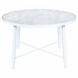Leisuremod Devon 7-Piece Aluminum Dining Set with Table and 6 Armchairs White