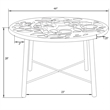 Leisuremod Devon 7-Piece Aluminum Dining Set with Table and 6 Armchairs White