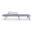 LeisureMod Marlin Outdoor Aluminum Chaise Lounges in Dark Gray (Set of 2)