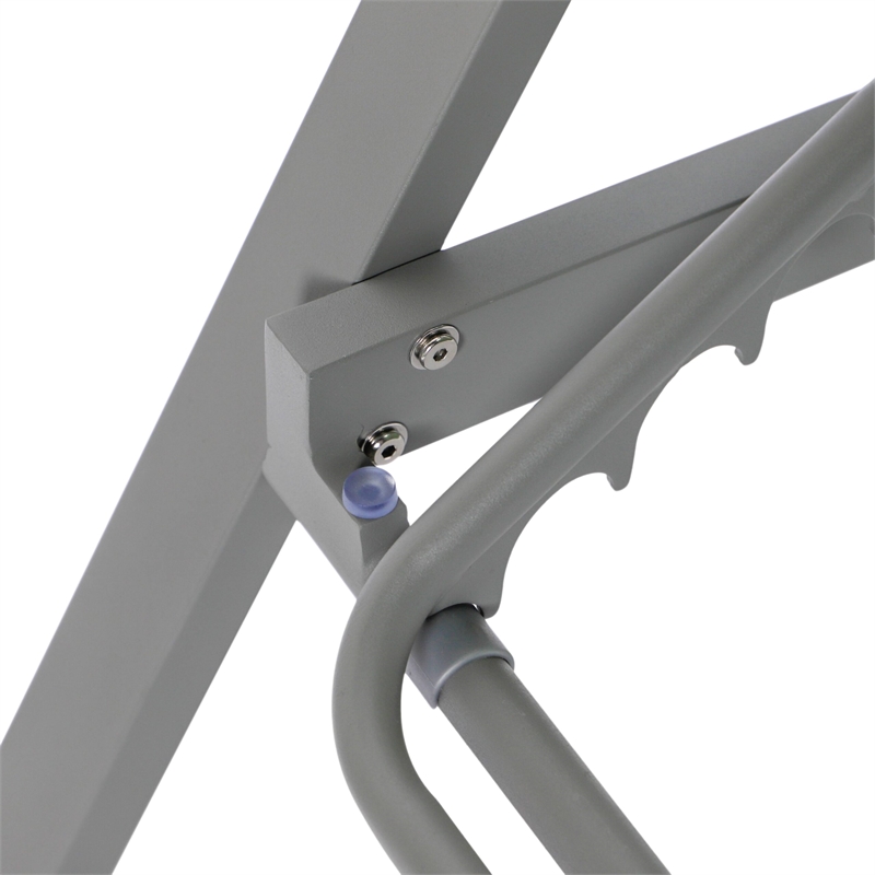 LeisureMod Marlin Outdoor Aluminum Chaises Lounge in Gray/Black (Set of 2)