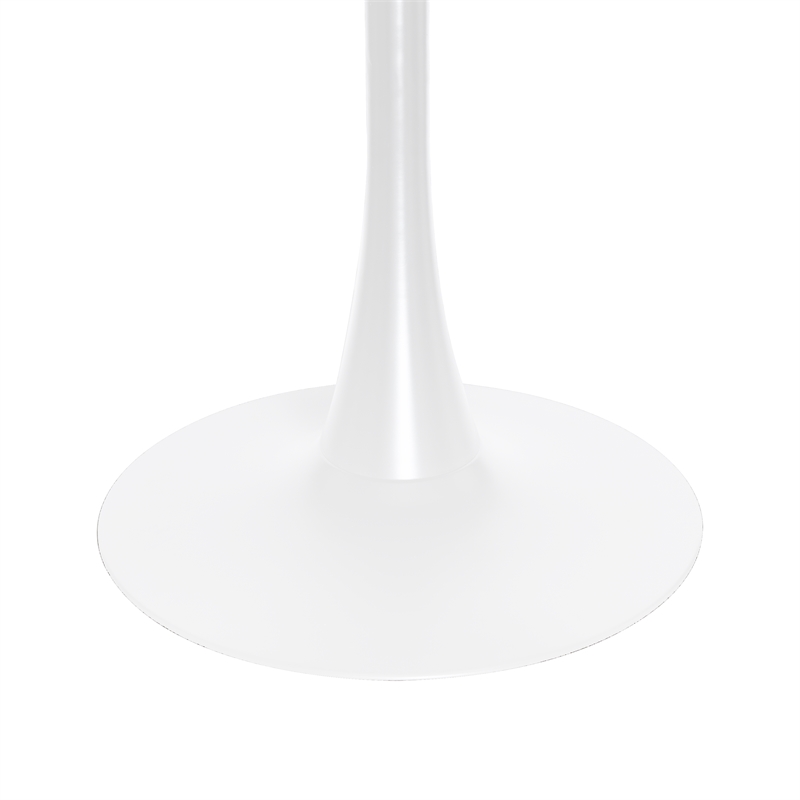 LeisureMod Bristol Modern Dining Table with Wood Top and Iron Base Black White
