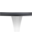 LeisureMod Bristol Modern Dining Table with Wood Top and Iron Base Black White