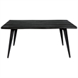 LeisureMod Lawrence 7-Piece Dining Set with Table and Acrylic Chairs Black