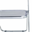 LeisureMod Lawrence 7-Piece Dining Set with Table and Acrylic Chairs Clear