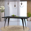 LeisureMod Lawrence 7-Piece Dining Set with Table and Acrylic Chairs Clear