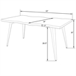 LeisureMod Lawrence 7-Piece Dining Set with Table and Acrylic Chairs Rose Pink
