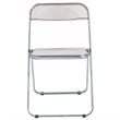 LeisureMod Lawrence 7-Piece Dining Set with Table and Acrylic Chairs Rose Pink