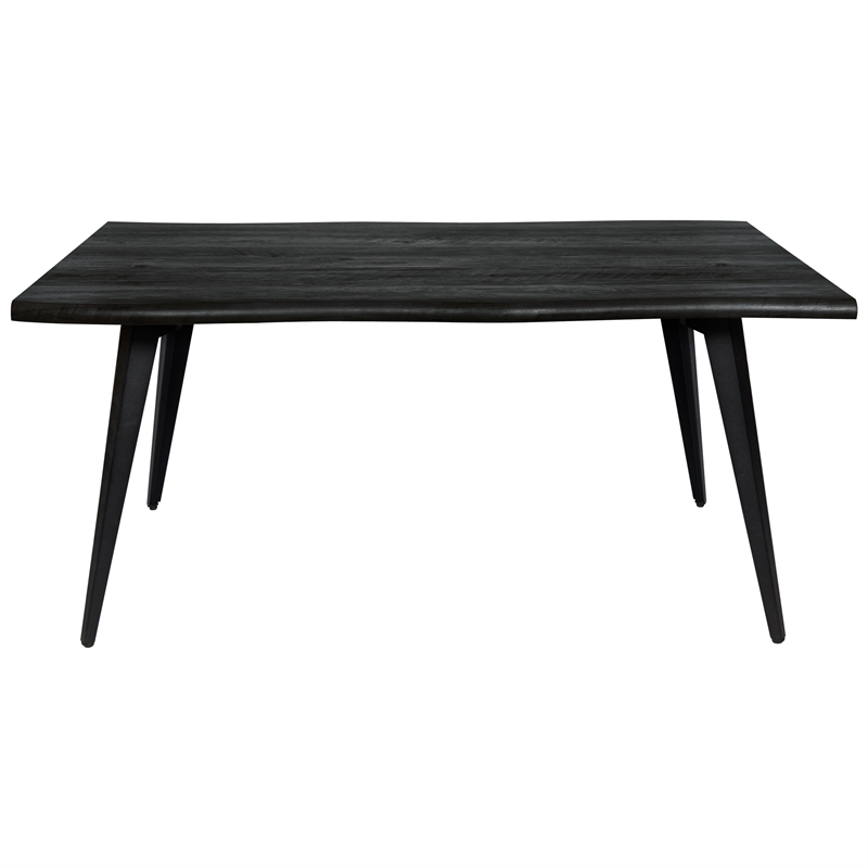 LeisureMod Lawrence 7-Piece Dining Set with Table and Acrylic Chairs Magenta