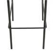 LeisureMod Euston Wicker Bar Stool with Black Metal Frame and Footrest Black