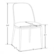 LeisureMod Tule Dining Chair with Velvet Seat Natural Wood/Brown