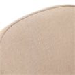 LeisureMod Tule Dining Chair with Velvet Seat Natural Wood/Brown
