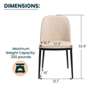 LeisureMod Tule Dining Chair with Leather Seat Walnut/Light Brown