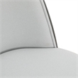 LeisureMod Tule Dining Chair with Velvet Seat Black/Platinum Blue