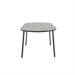 LeisureMod Tule Oval Mid-Century Wood Dining Table in Black