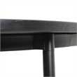 LeisureMod Tule Oval Mid-Century Wood Dining Table in Black