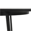 LeisureMod Tule Oval Mid-Century Wood Dining Table in Black