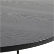 LeisureMod Tule Oval Mid-Century Wood Dining Table in Black