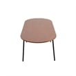 LeisureMod Tule Oval Mid-Century Wood Dining Table in Walnut