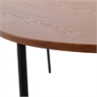 LeisureMod Tule Oval Mid-Century Wood Dining Table in Walnut