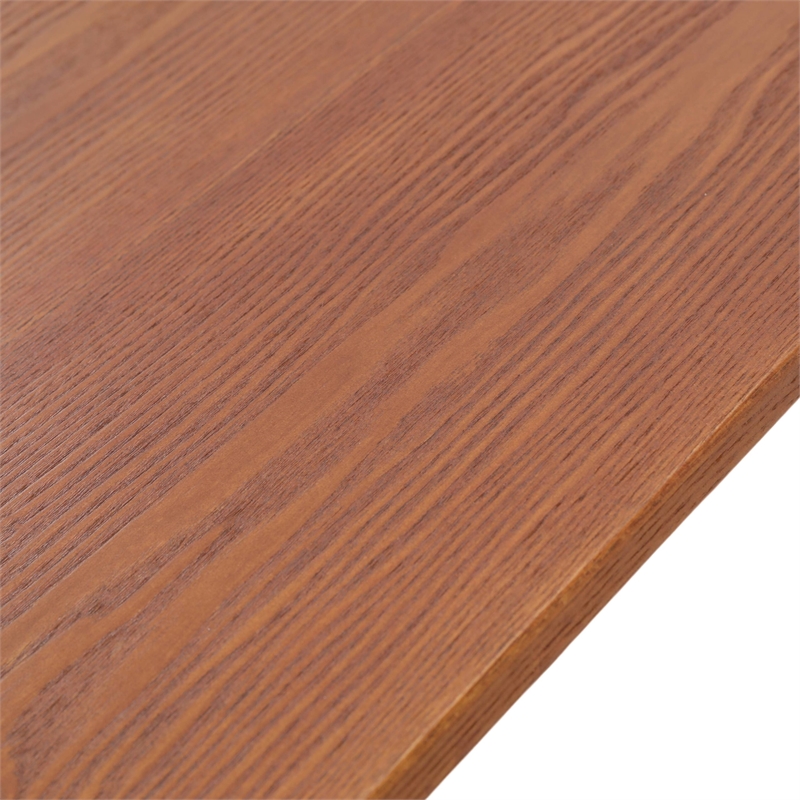LeisureMod Tule Oval Mid-Century Wood Dining Table in Walnut