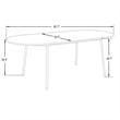 LeisureMod Tule Oval Mid-Century Wood Dining Table in Walnut