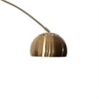 Leisuremod Arco Floor Lamp with White Marble Base and Metal Lamp Shade Gold