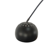 Leisuremod Arco Floor Lamp with White Marble Base and Metal Lamp Shade Black