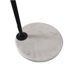 Leisuremod Arco Floor Lamp with White Marble Base and Metal Lamp Shade Black